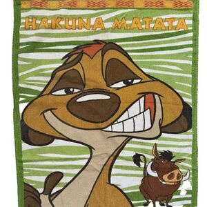 Vintage Disney The Lion King‎ Beach Towel 29" x 54" Timon Pumbaa Summer Vacation